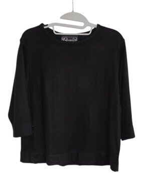 Vintage Rochelle California Sweater Black Womens Size Medium Quiet Luxury